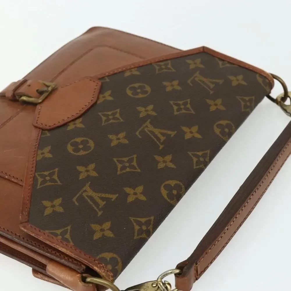 Louis Vuitton Monogram Sac Biface Handbag Brown